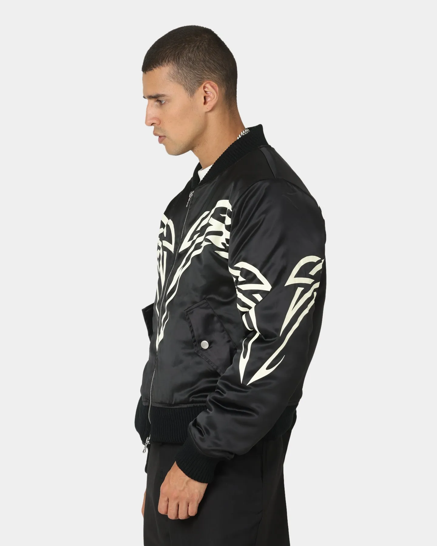 Lifted Anchors Spirit Tribal Bomber Jacket Black