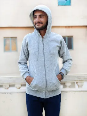 Light Grey Zipper Hoodie Unisex MM MH11