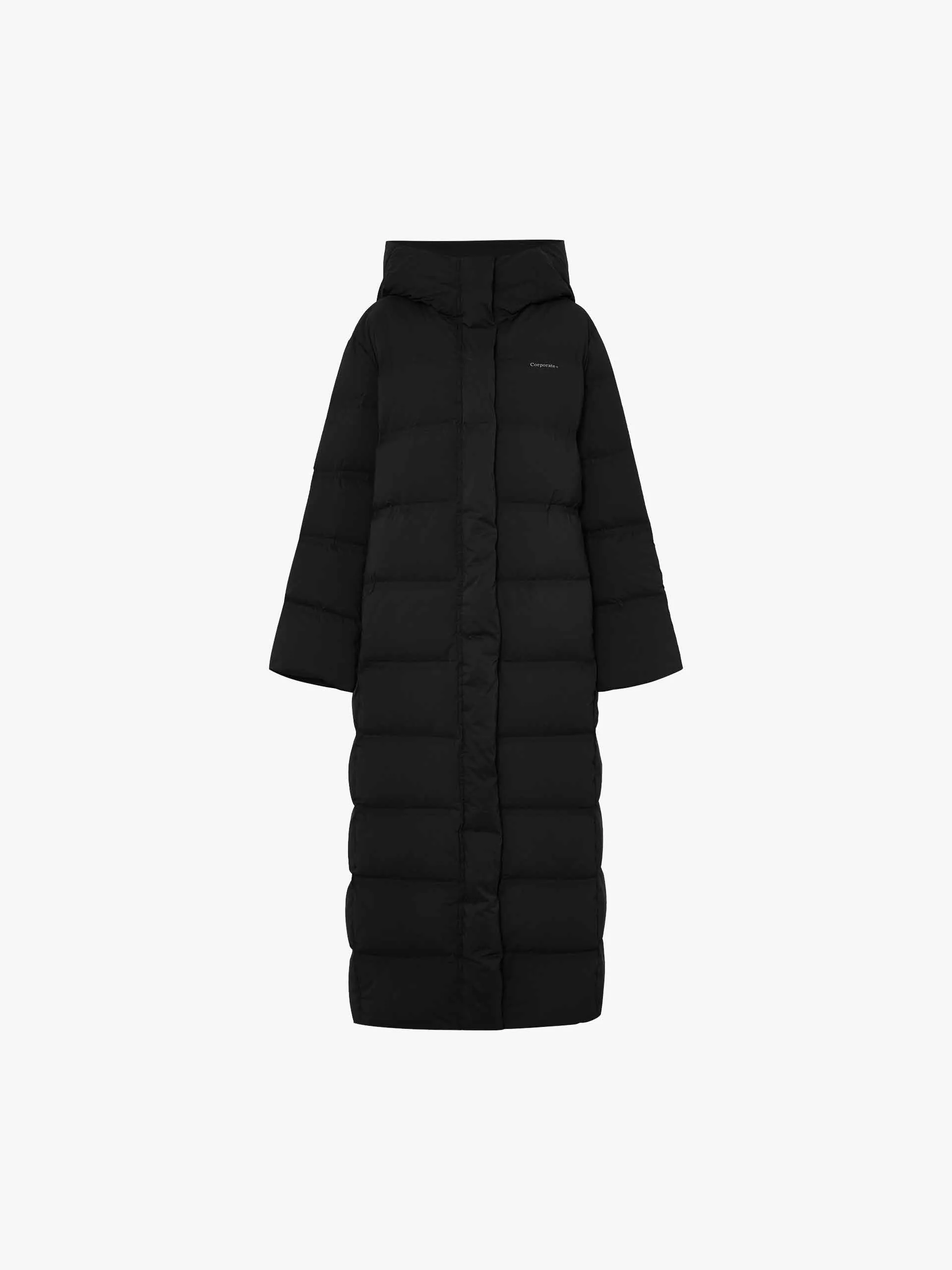 Long Line Hood Down Coat