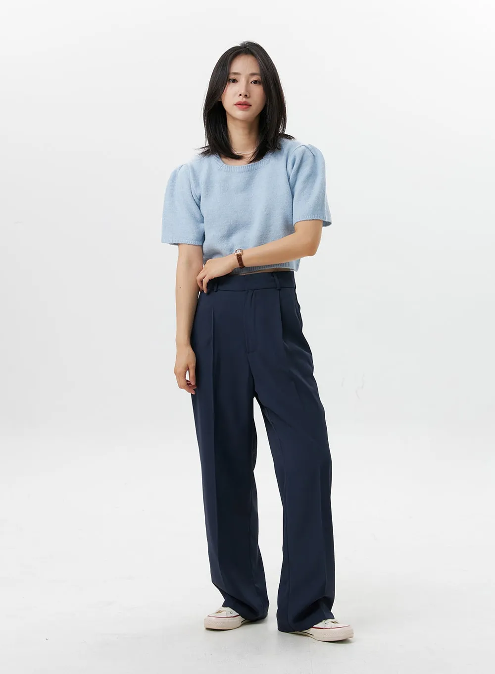 Loose-Fit Pintuck Pants OG318