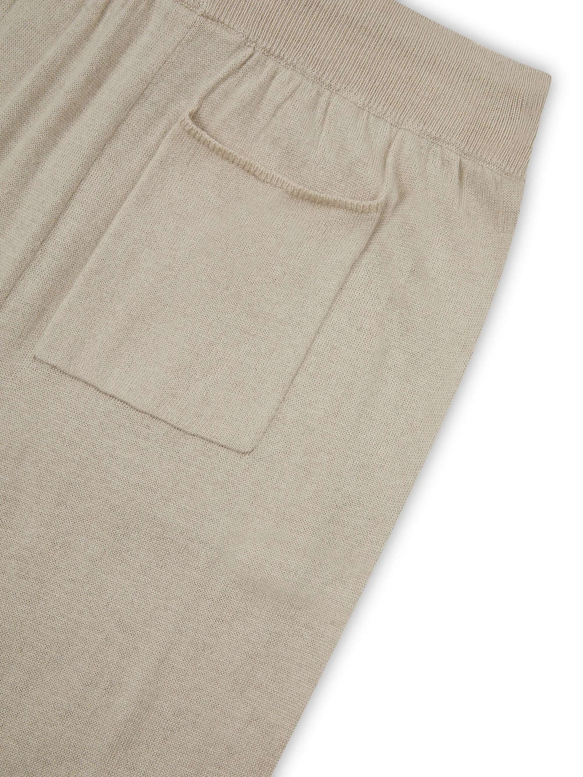 'LOULOU' CASHMERE BLEND CUFF DETAIL KNITTED JOGGERS OAT BEIGE