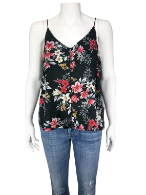 Lush, Women's Floral Camisole, Black/Multi, Size XL