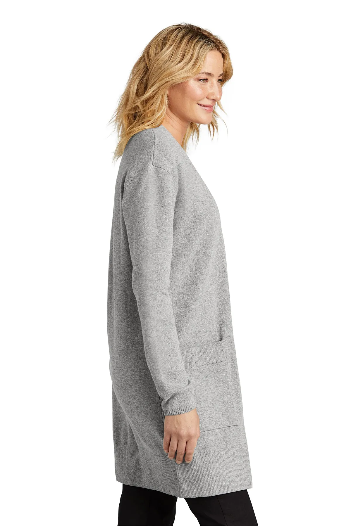 Lydia Open-Front Cardigan Sweater - Gusty Grey