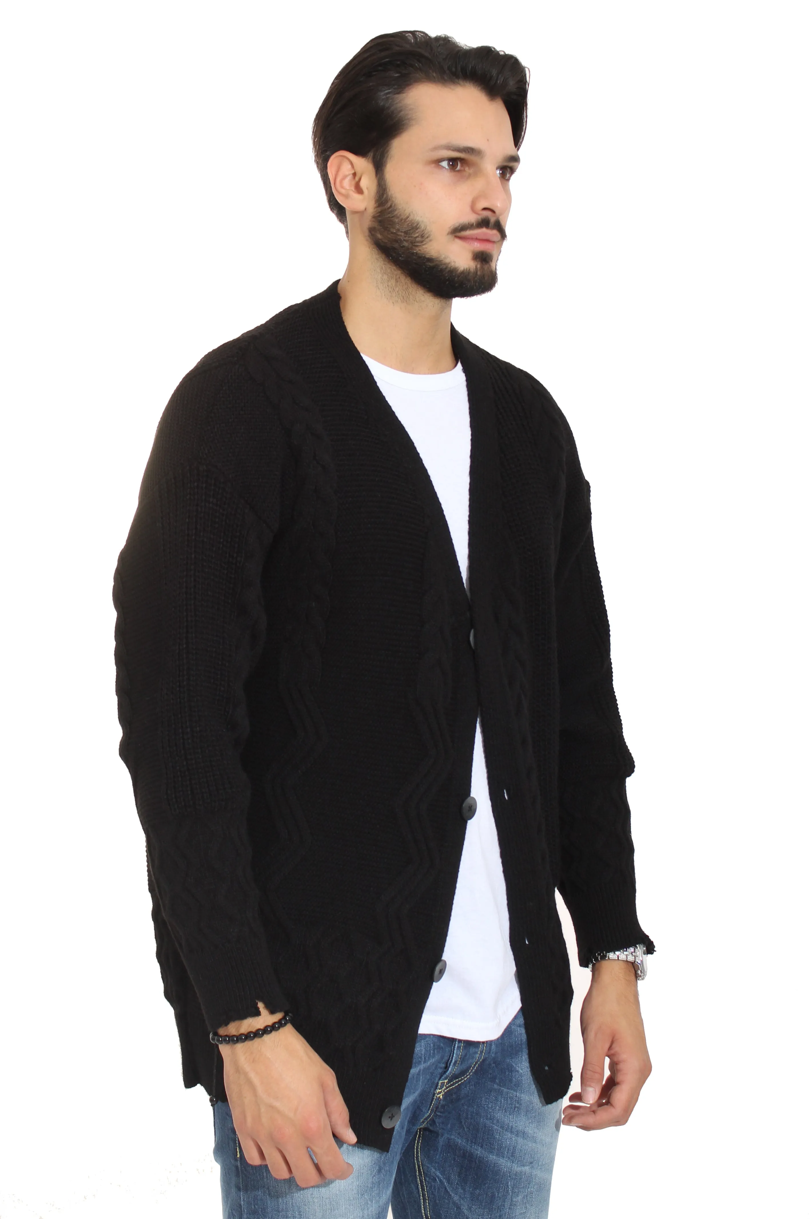 Maglione Cardigan Uomo Giacca a Maglia Over Size Art. Mg63