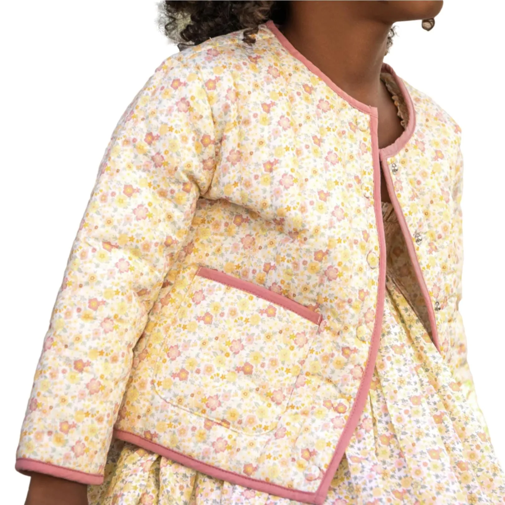 Marigold Floral Quilted Jacket