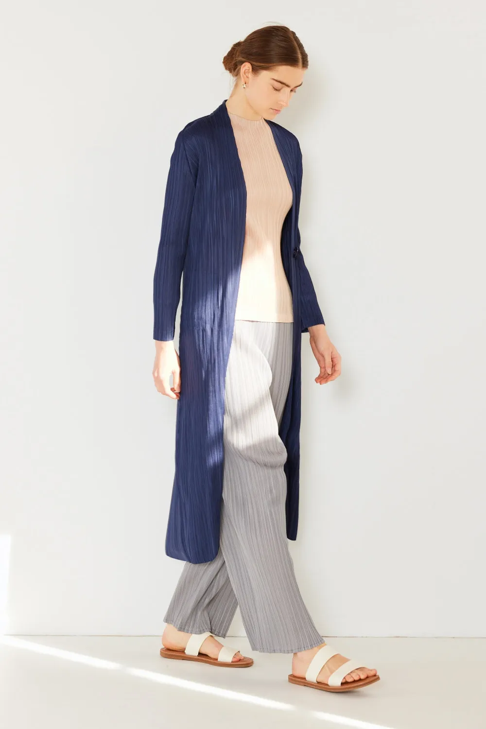 Marina West Swim Pleated Long Sleeve Cardigan