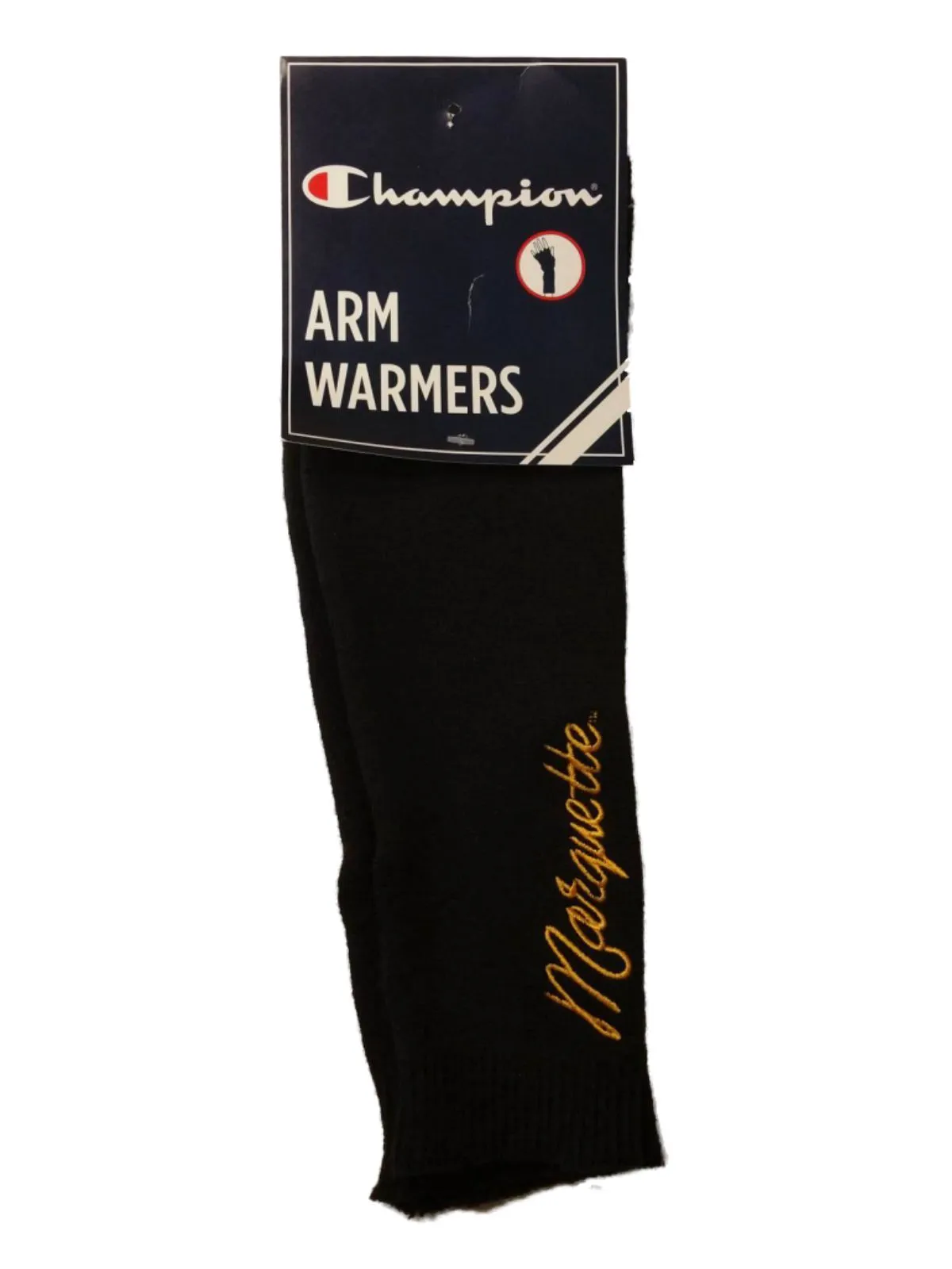 Marquette Golden Eagles Champion WOMENS Navy Yellow Arm Warmers (One Size)