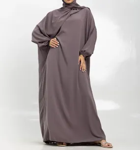 Mauve Instant Hijab Abaya