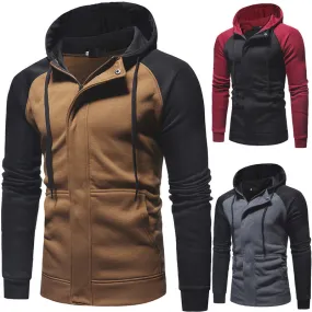 Men's Casual Slim Zipper Cardigan Hoodie