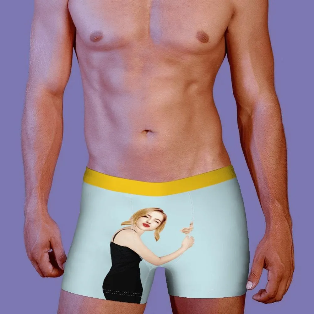 Men's Custom Face Boxer Shorts, Put Face On Underwear-Belong To Me