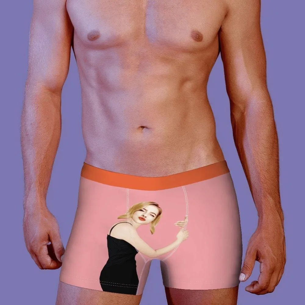 Men's Custom Face Boxer Shorts, Put Face On Underwear-Belong To Me