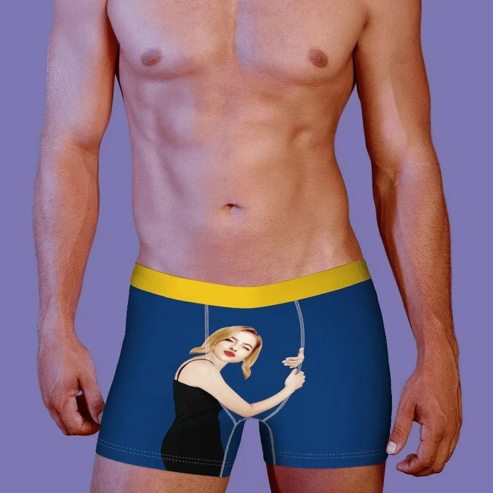 Men's Custom Face Boxer Shorts, Put Face On Underwear-Belong To Me