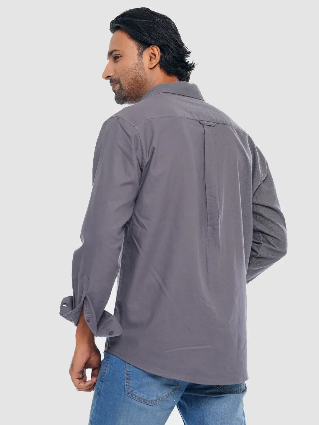 Men's Full Sleeve Shirt in Corporate Gray