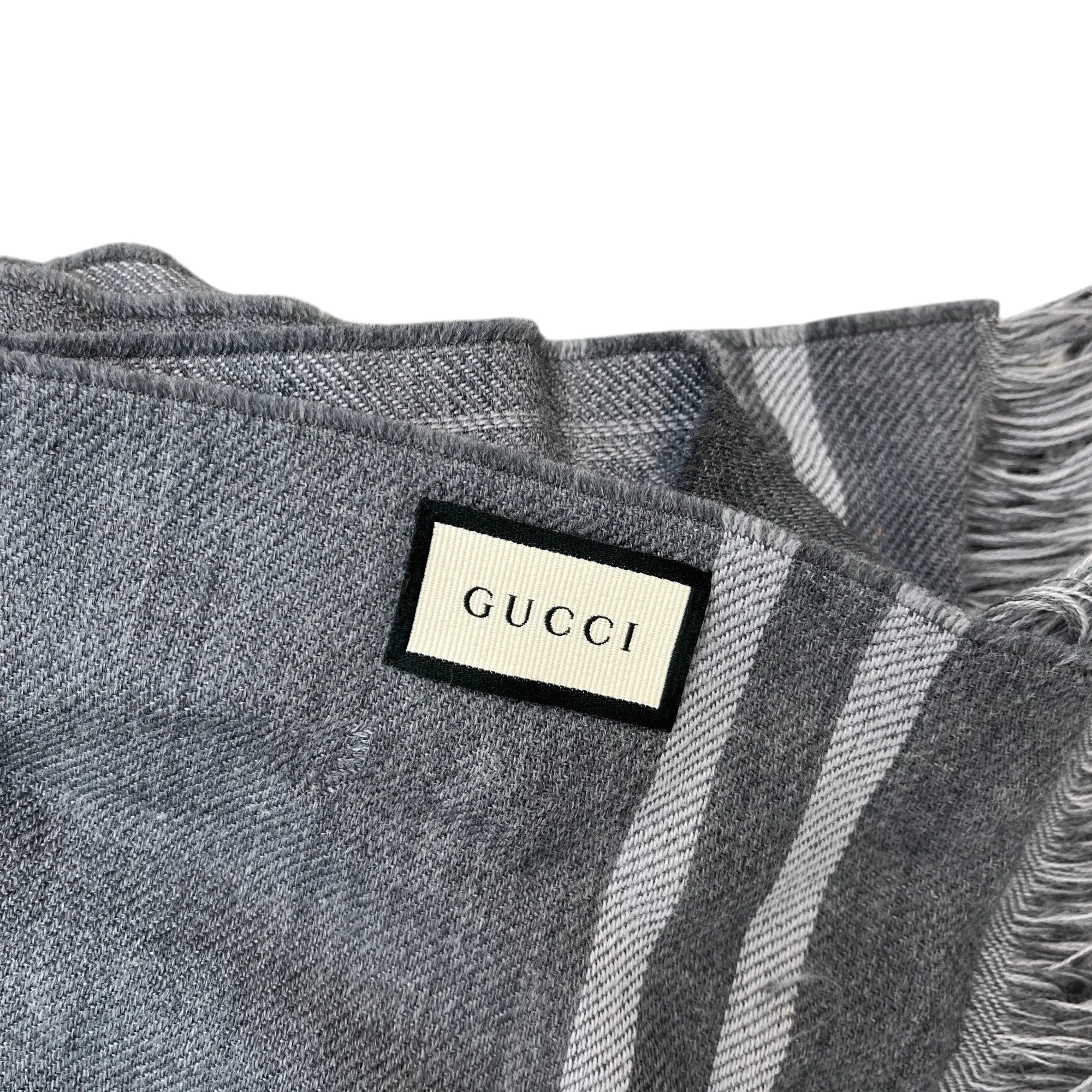 Men's Gg Jacquard Scarf Grey