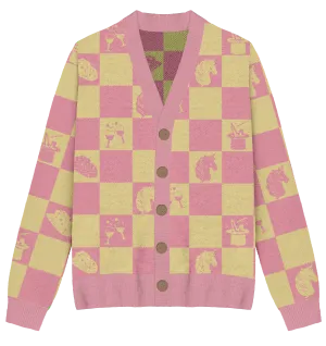 Midwest Princess Checker Knit Cardigan