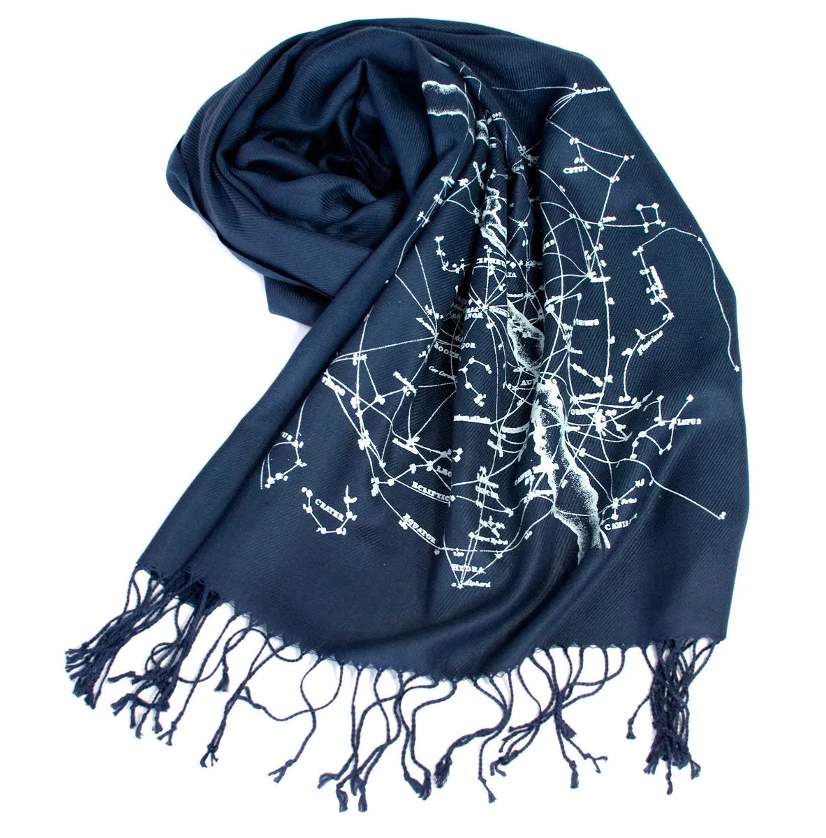 Milky Way Galaxy, star chart pashmina scarf.