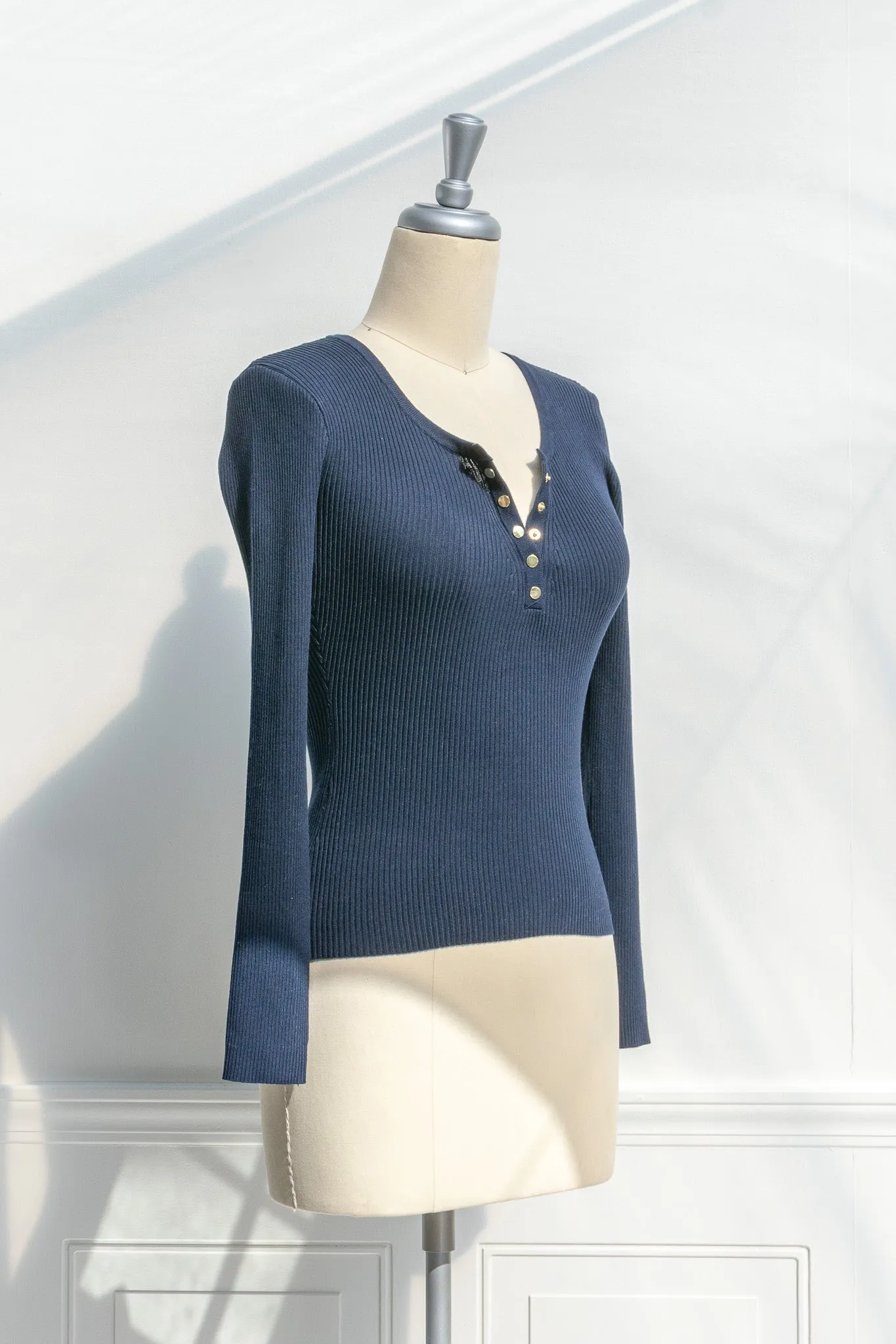 Morgan Knit Henley Top