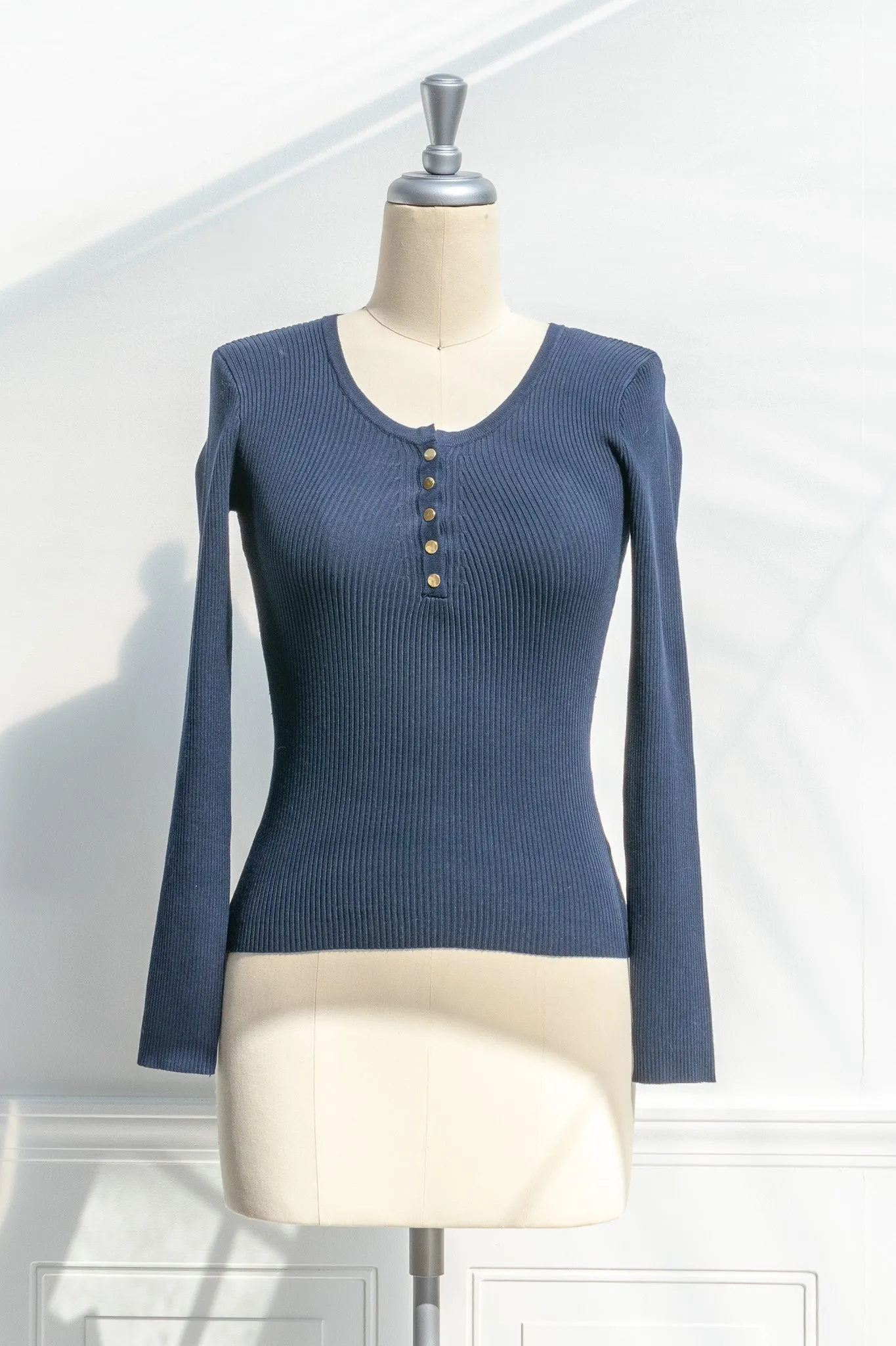 Morgan Knit Henley Top