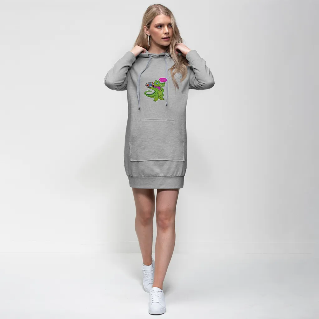 Munchies the Crocodile Premium Adult Hoodie Dress