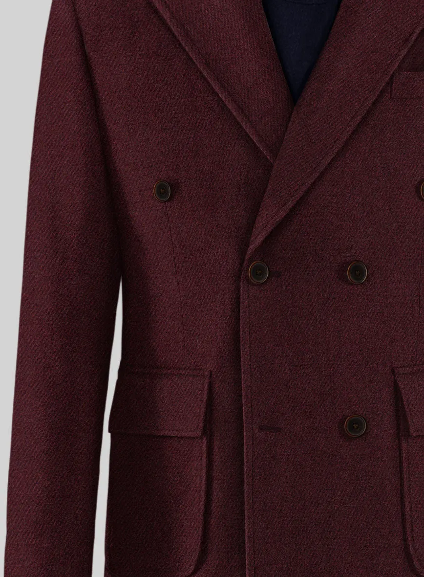 Musto Dark Wine Heavy Tweed Overcoat