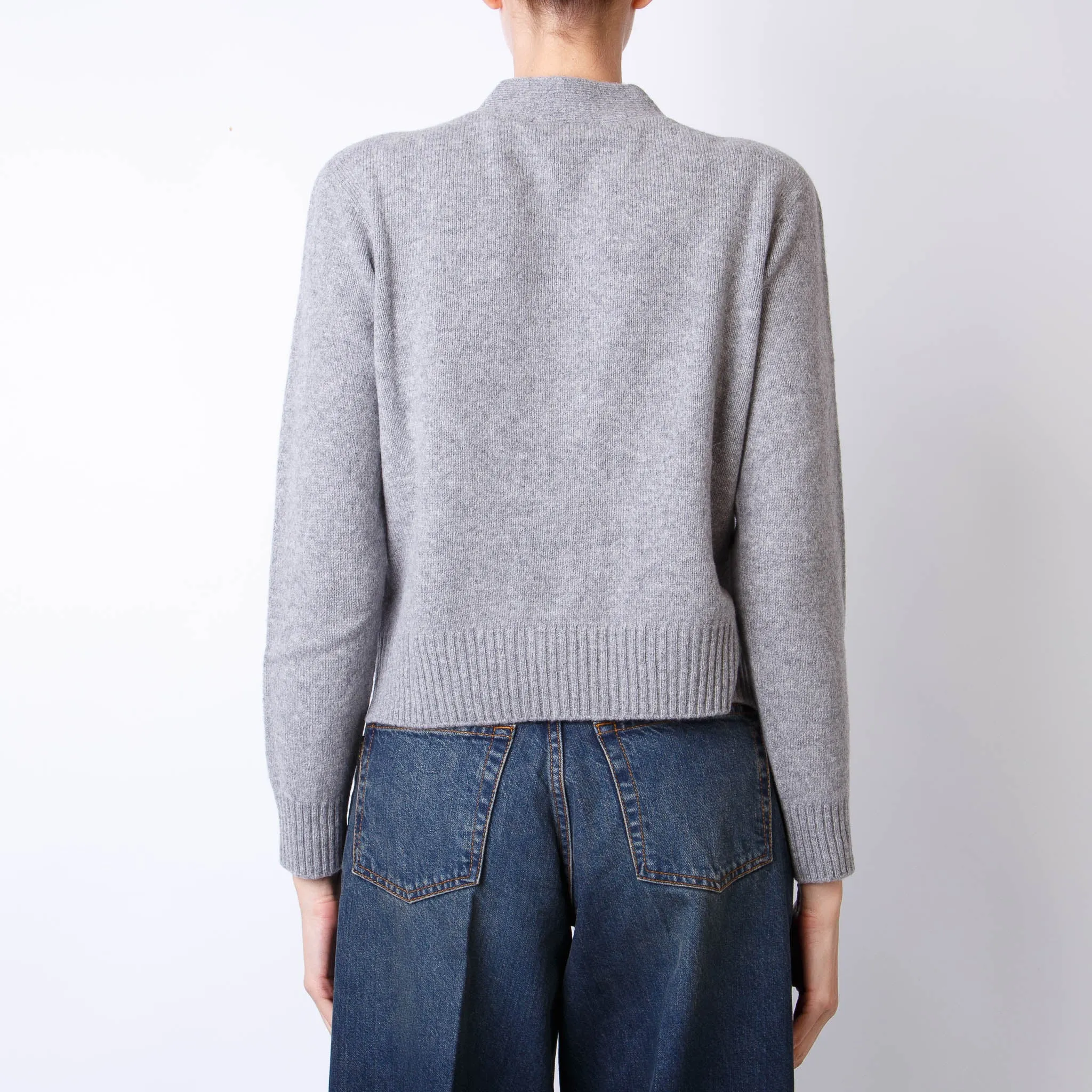 OFFICINE GENERALE SWEATER WKNT314 LIGHT HEATHER GREY