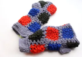 Orange and Blue Color Finger less Gloves/Hand Warmer