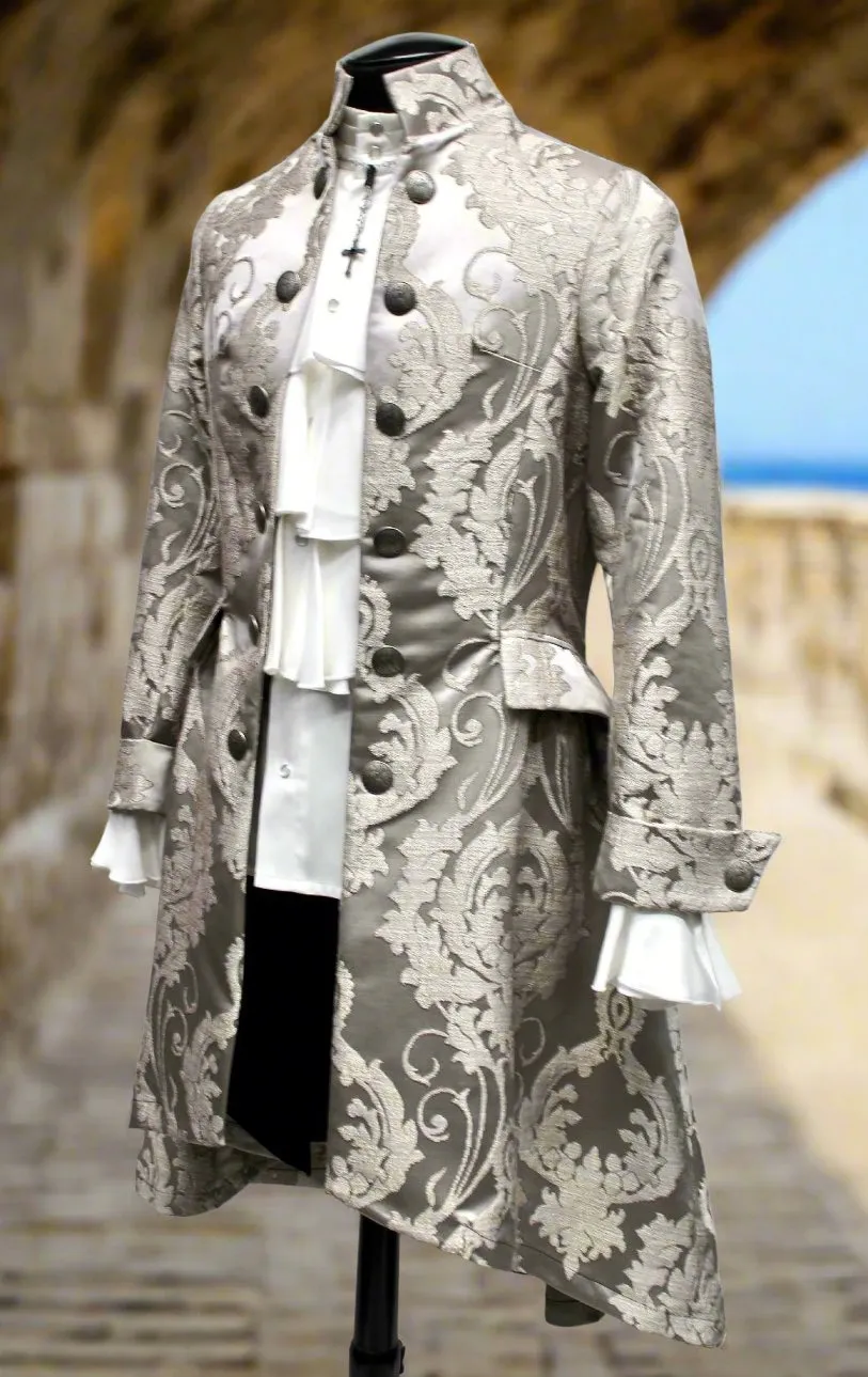 ORDER OF THE DRAGON COAT - SILVER BROCADE