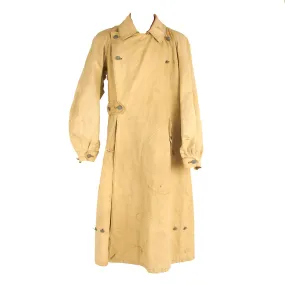 Original German WWII Afrikakorps DAK Tropical Kradmantel Motorcycle Overcoat - Light Tan Color