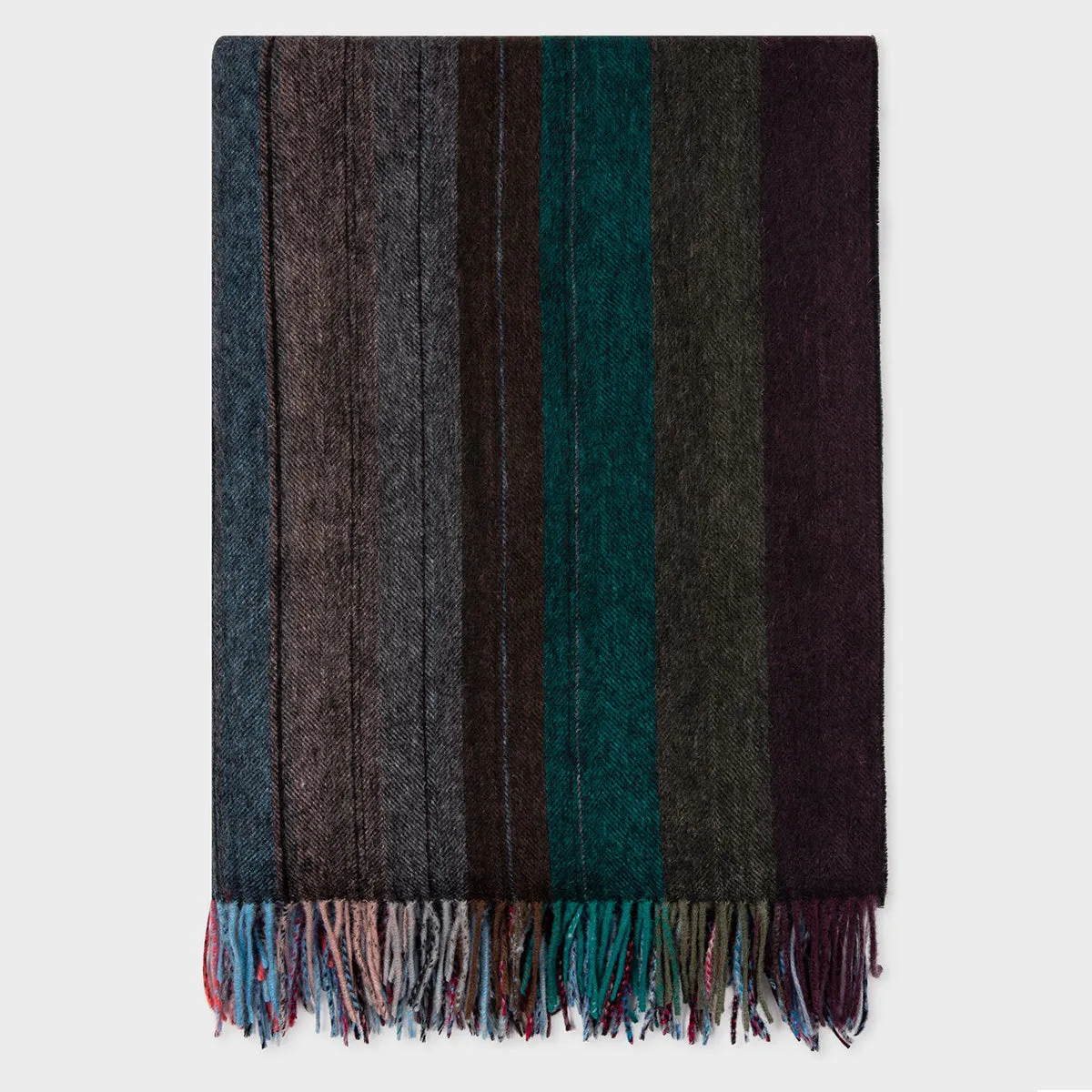 Paul Smith - Mixed Stripe Lambswool Blanket/Scarf