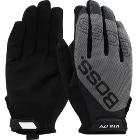 PIP Boss 120-MU1220T Synthetic Microfiber Palm with Mesh Fabric Back Glove, 1 Pair