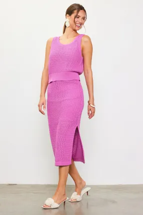 Pismo Beach Sweater and Skirt Set  in Rose Violet FINAL SALE