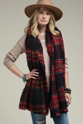 Plaid Blanket Scarves