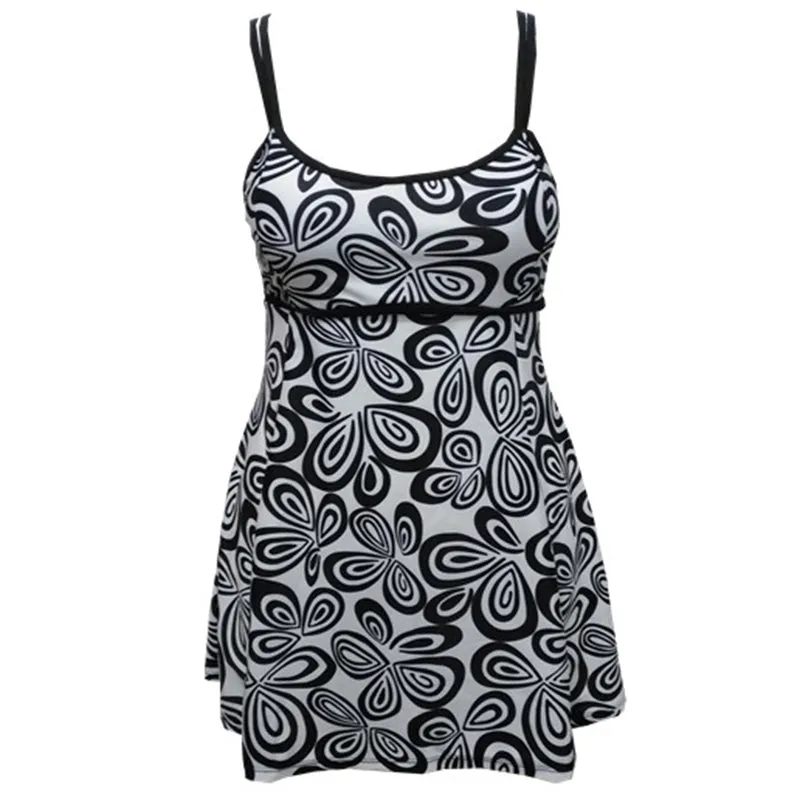 Plus Size One Piece Slip Dress Tankini Bikini Swimsuit Swimwear