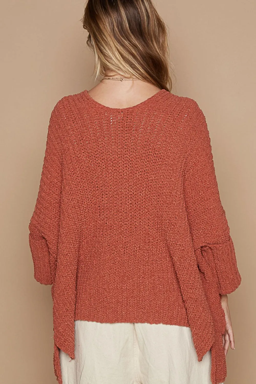 POL Open Front Sweater Cardigan with Pockets