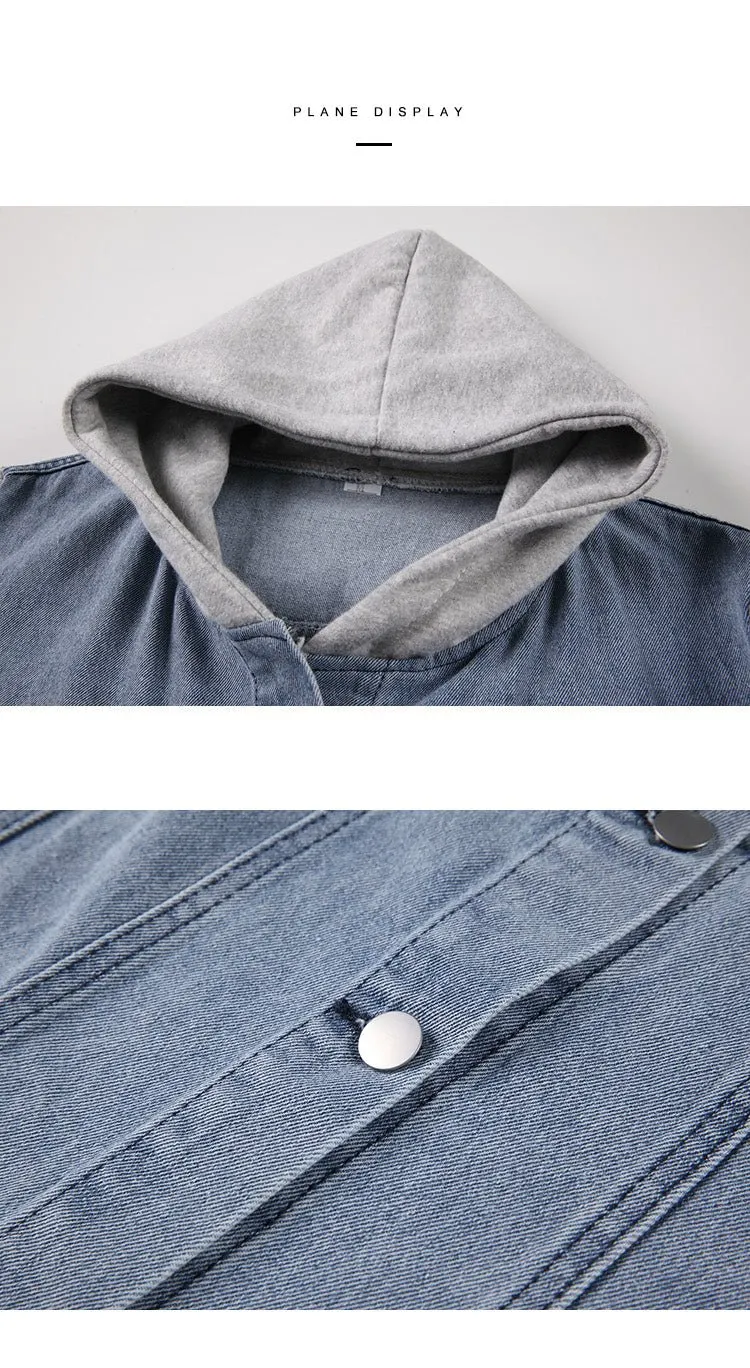 Pre Order:  Denim Hoodie Coat