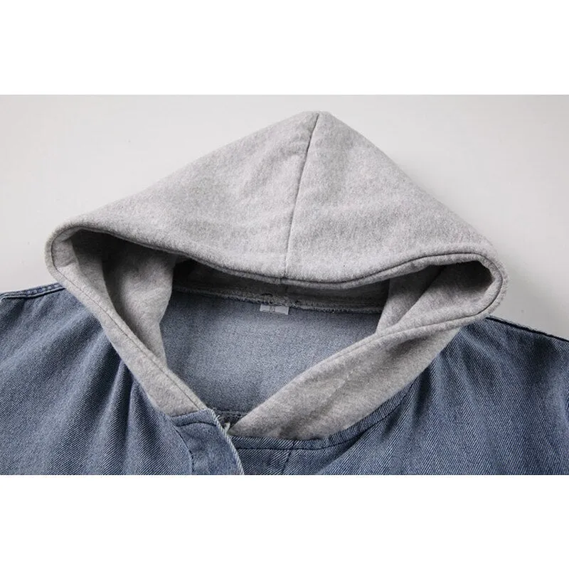 Pre Order:  Denim Hoodie Coat