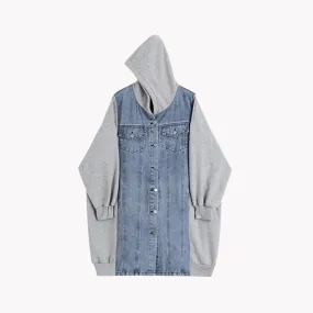 Pre Order:  Denim Hoodie Coat