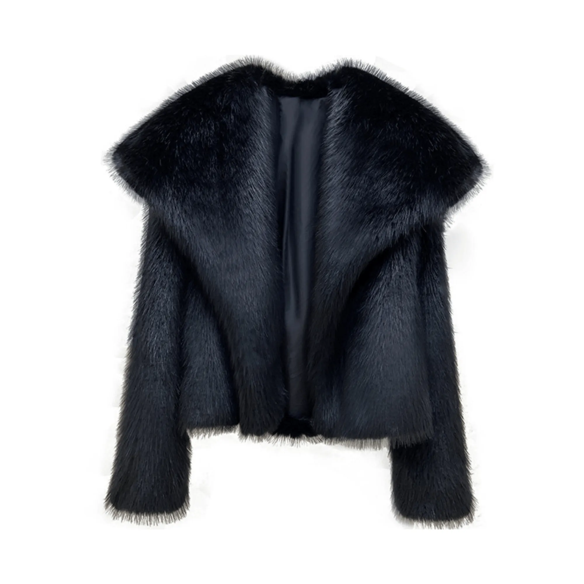 Pre Order:  Fluffy Faux Fox Short Overcoat