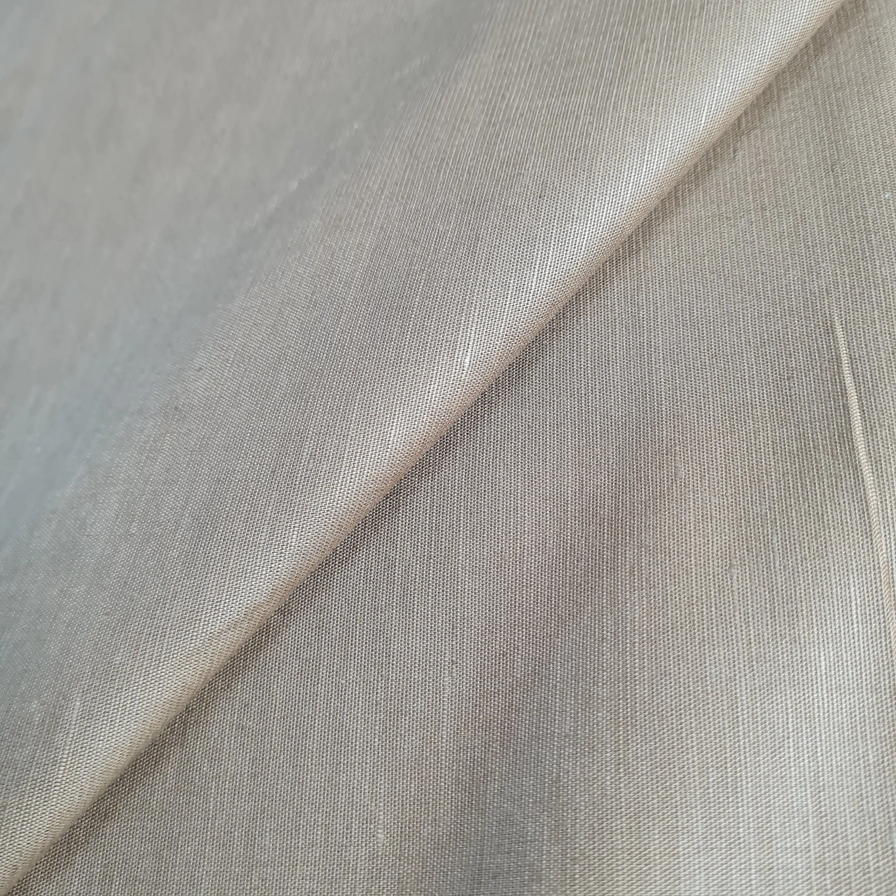 Premium Cotton Linen Brown Solid Fabric