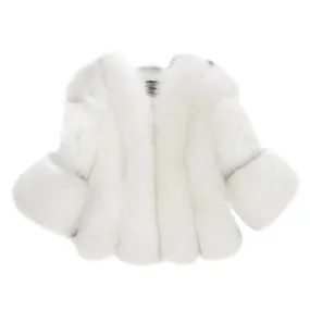 Pretty Overcoat Long Sleeves Faux Fur Winter Lining Coats