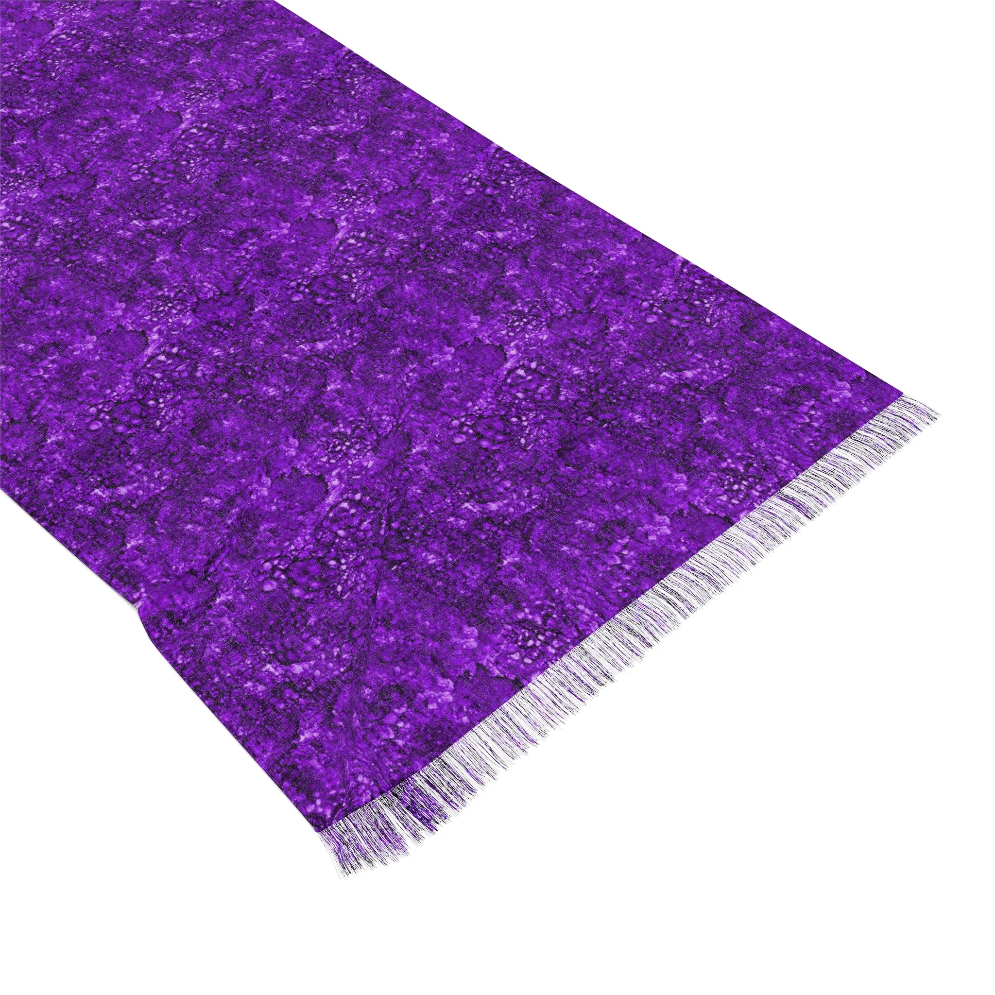 Purple Sapphire Fringe Scarf -