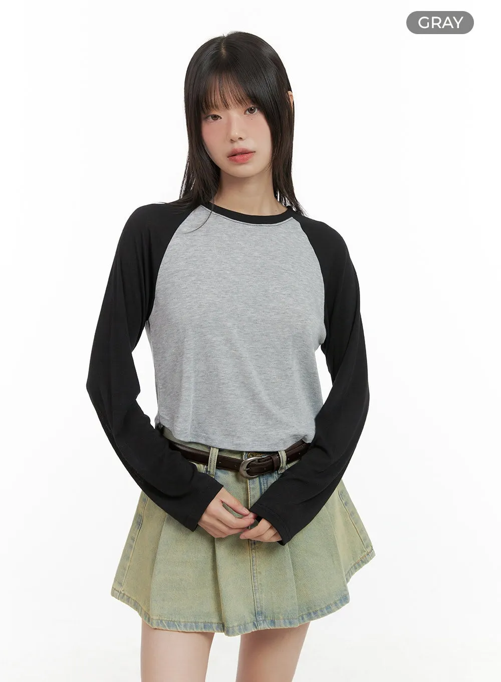 Raglan Crop Long Sleeve Top CG426