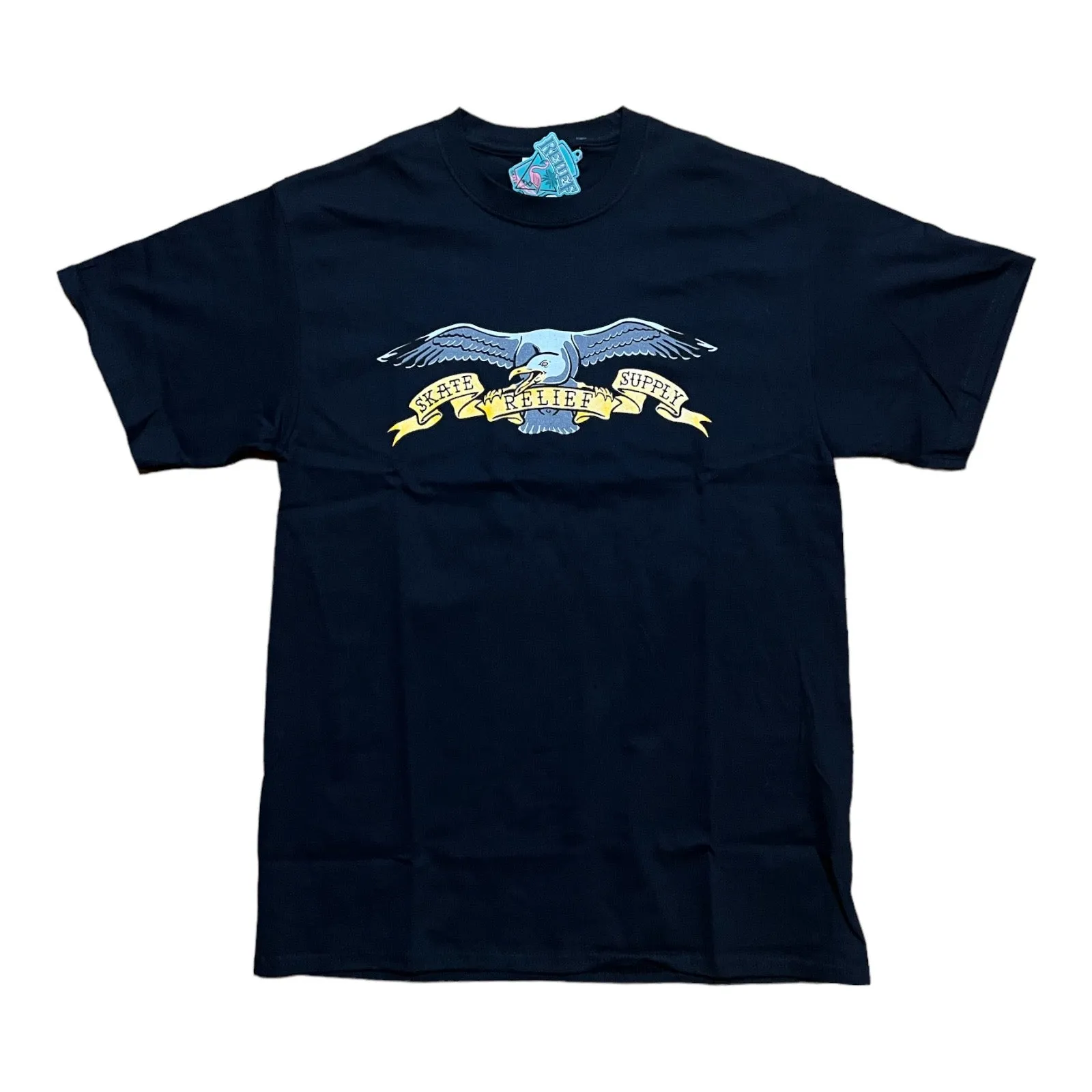 RELIEF SEAGULL T SHIRT BLACK