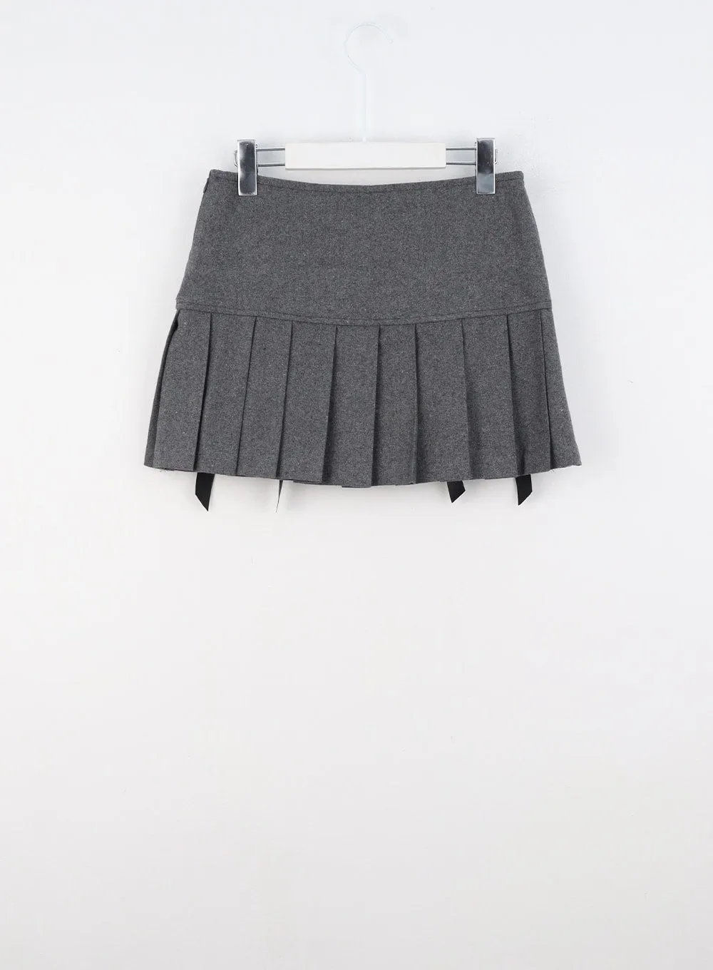 Ribbon Pleated Mini Skirt CS320