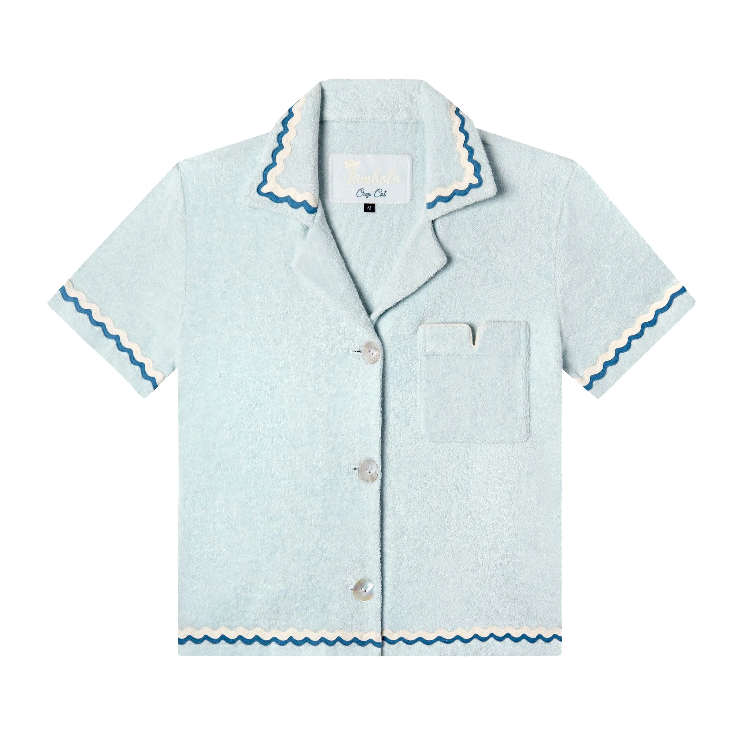 'Rick Rack' Cabana ~ Crop Cut (Sky Blue)