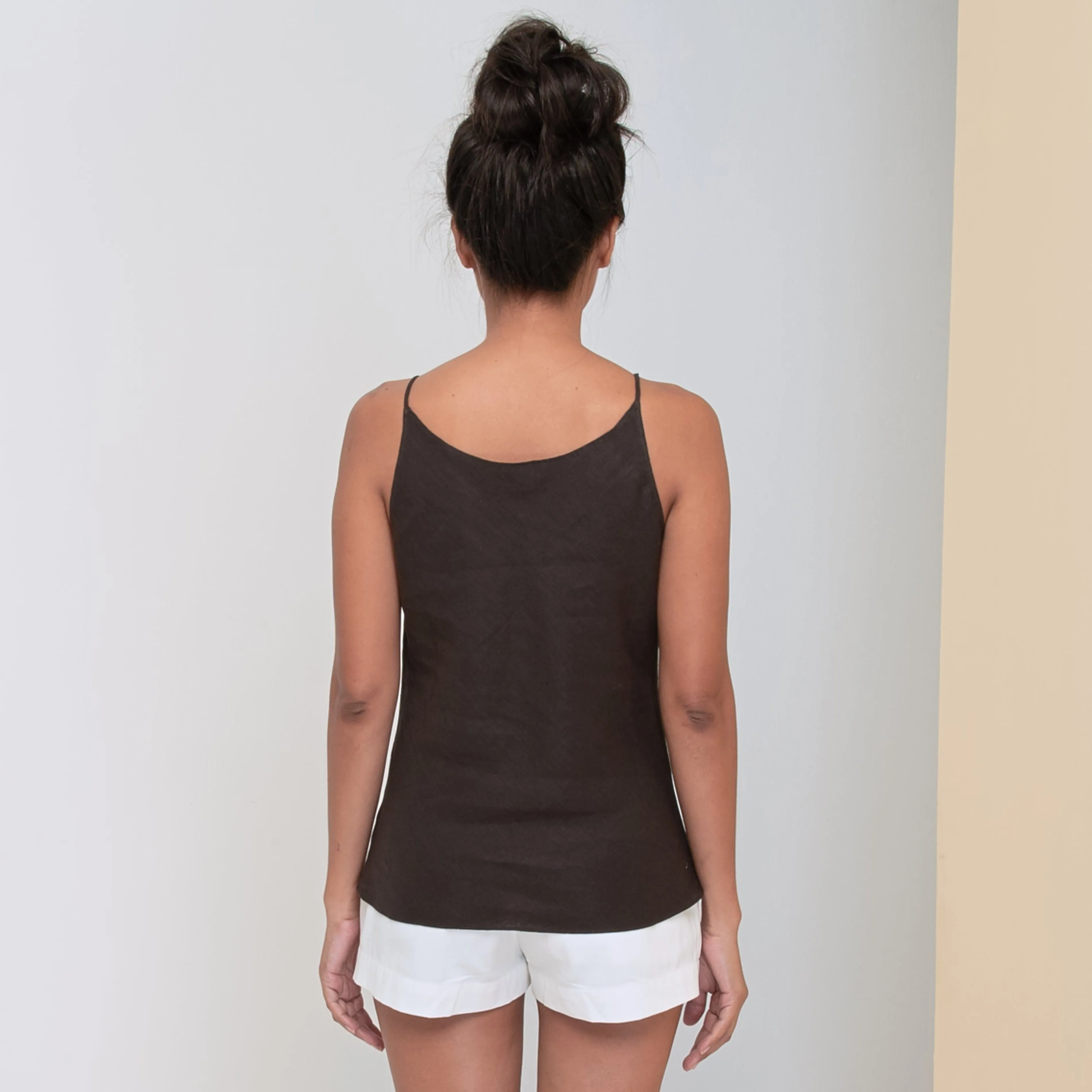 RINKI V CAMISOLE - Linen | Charcoal