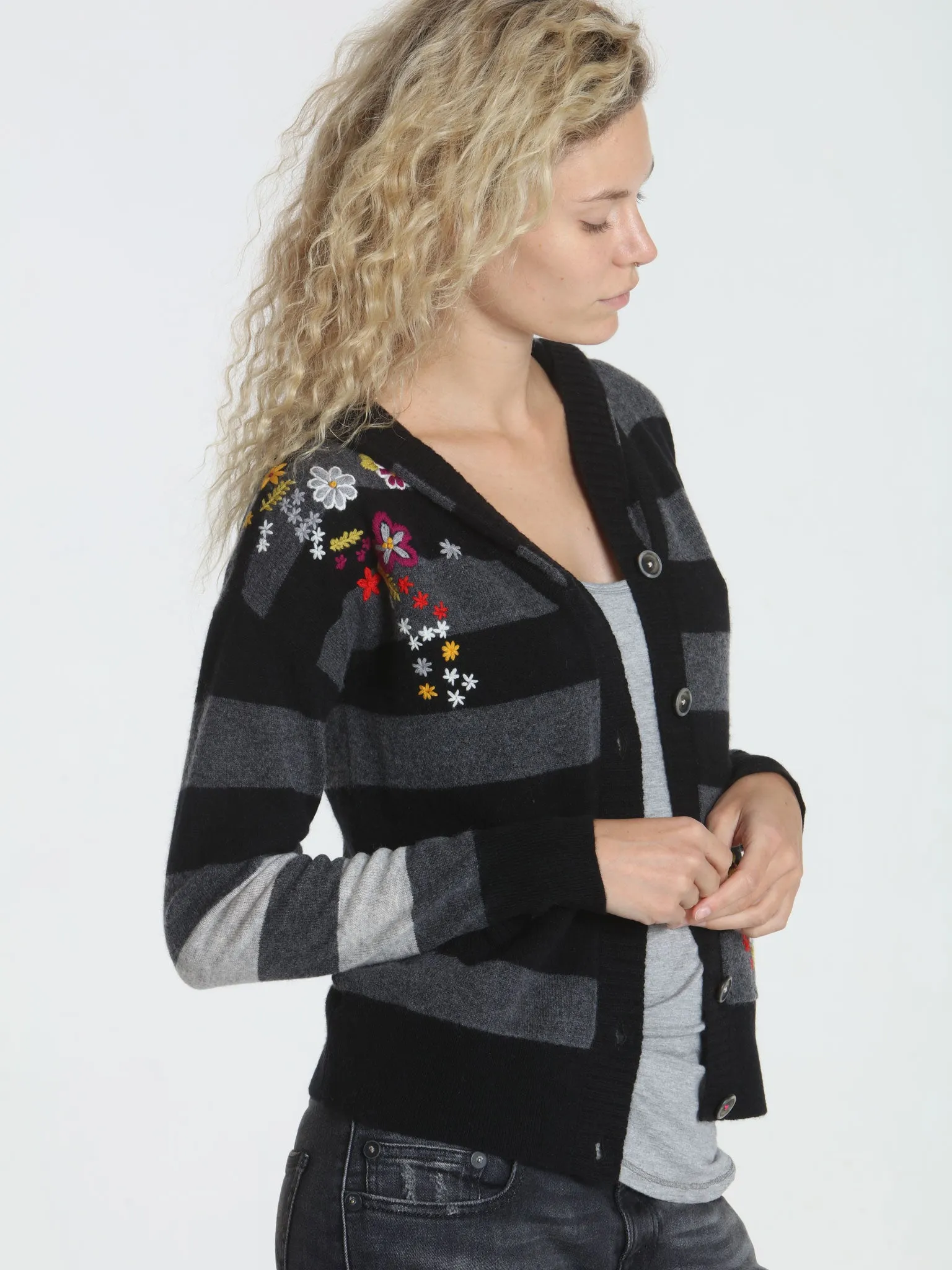 Rugby Flower Hoodie - Black