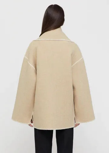 Scarf Coat - Beige