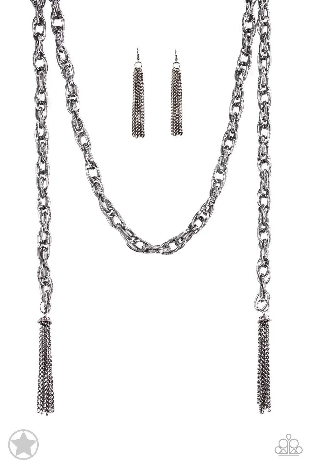 SCARfed for Attention Necklace - Gunmetal - Paparazzi Accessories