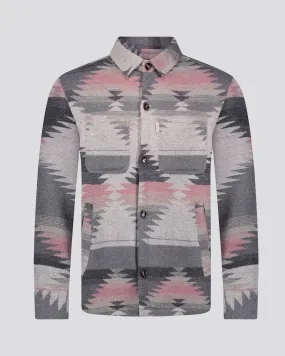 SG Quilted Aztec Shirt Jacket - Pink   Grey